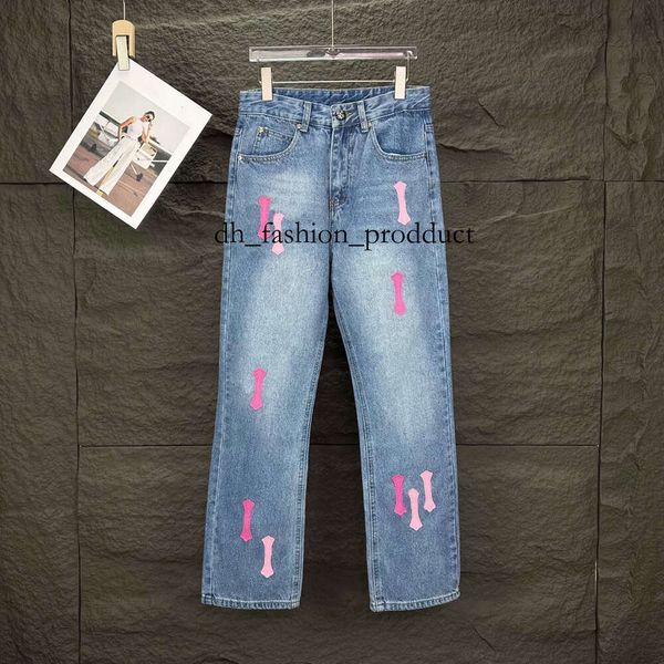 

Chrome Jeans 25 Jeans New Men's Women's Jeans Designer Make Old Washed Straight Trousers Letter Prints Long Style High Quality Luxury Jeans Motorcycle Cross 34d, Jeans2