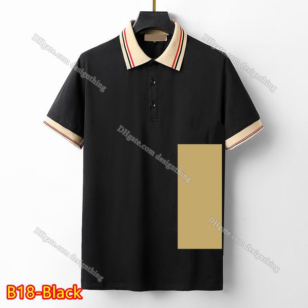 

Classic Plaid T Shirt Mens Designer Cotton Top Floral Embroidered Asian Fit Breathable Fabric, B18-black