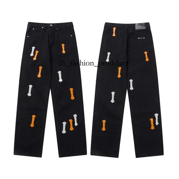 

Chrome Jeans 25 Jeans New Men's Women's Jeans Designer Make Old Washed Straight Trousers Letter Prints Long Style High Quality Luxury Jeans Motorcycle Cross 5cf, Jeans1
