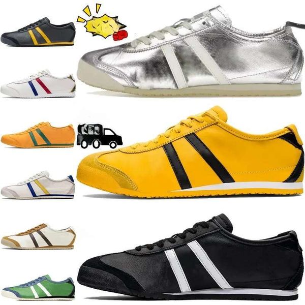 Japan Mexico tiger 66s mens designer shoes black white peach Bruce Lee Grey Green Pure Gold Citrus Edible Moss womens classic casual sneakers outdoor trainers