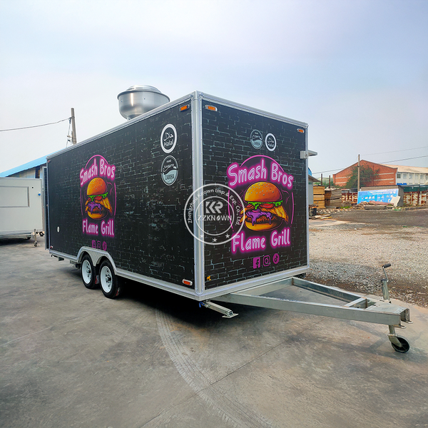 

Customized Barbecue Hot Dogs Trailer Mobile Kitchen Fast Food Truck Trailer Fully Equipped Street Fast Food Trailer