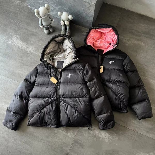 

Mens Down Luxury Designer Stu hooded cotton jacket embroidered couple style warm and thick casual cotton jacket, St 1