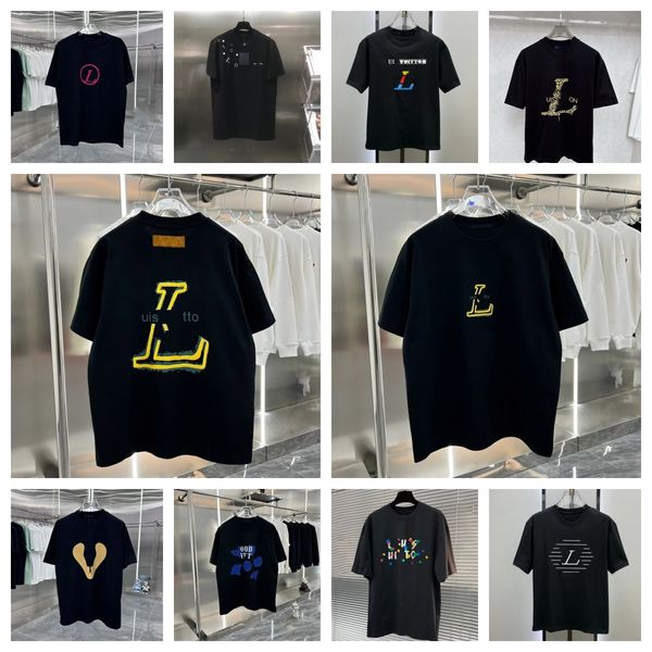 

Usa Summer New High Quality Clothing Brand Designer Fashion Luxury Mens Women Couples Casual T-Shirt Letter Round Neck Short Sleeve Fashion T-Shirt tees tops S-5XL, Gray