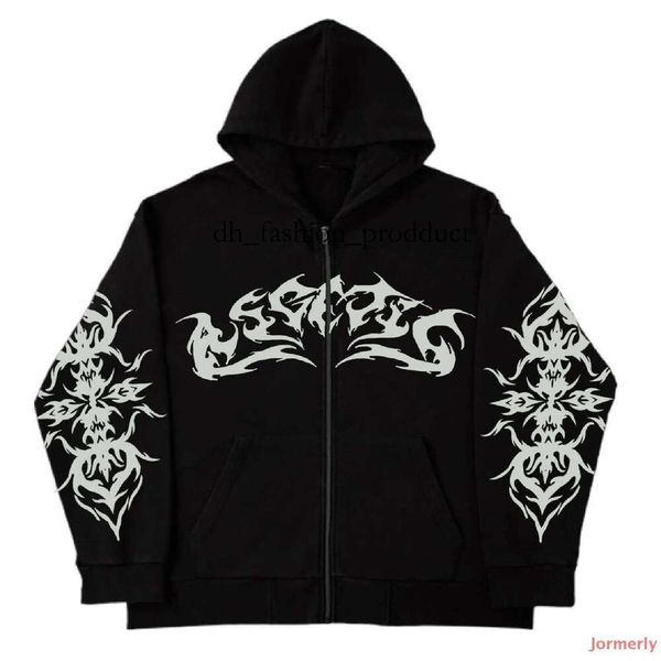

revenges hoodie New designer dark sportswear men's and women's hoodies Gothic Harajuku couple big print zipper sweater fashion hoodie trendy T-shirt 83c, Black 5