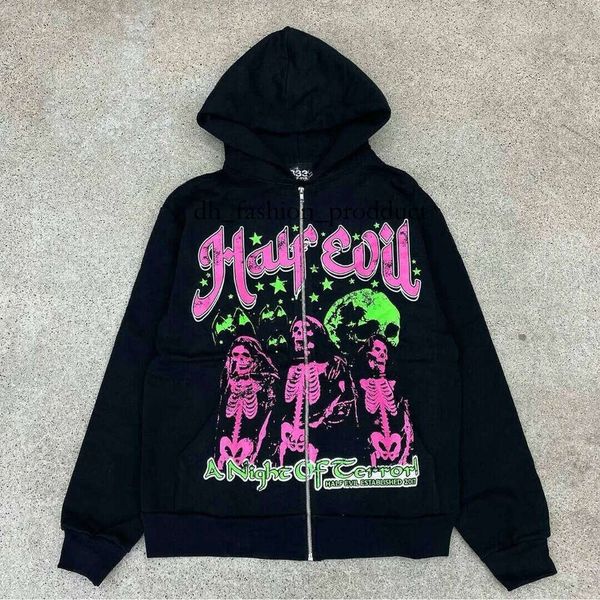 

revenges hoodie New designer dark sportswear men' and women' hoodies Gothic Harajuku couple big print zipper sweater fashion hoodie trendy T-shirt d60, Black 5