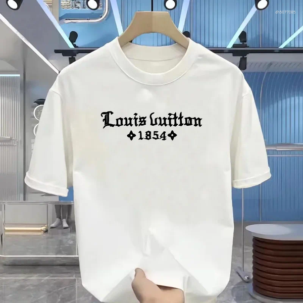 

Men's T Shirts Summer High-Quality Casual Sports Loose Large Funny Letter Print Round Neck Short Sleeve T-Shirt Shirt, Tz1-white