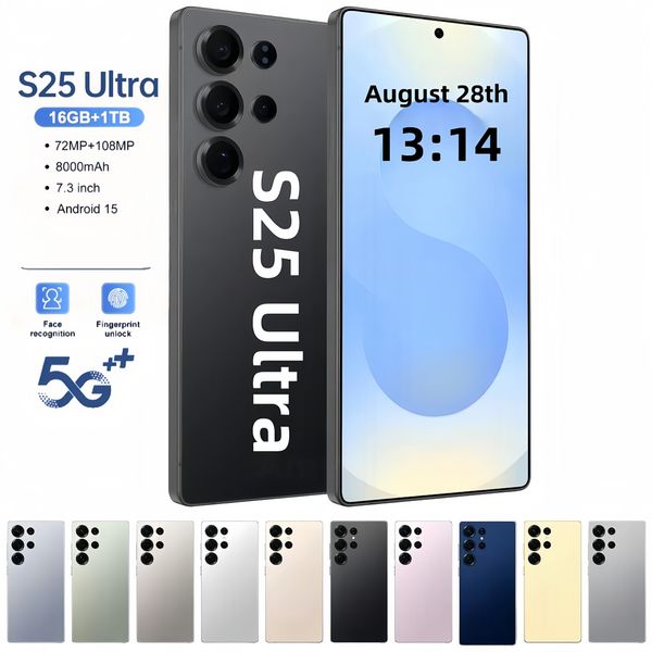 S24 S25Ultra smartphone 16GB+1TB cell phone Unlocked Touch Play Screen Android Smart 13 System Androi Camera Phone HD Display Face Recognition 1TB