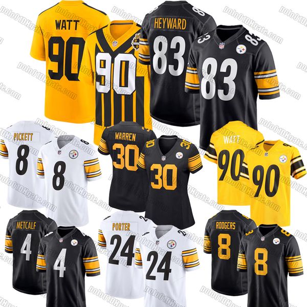Troy Polamalu Football Steelerss Hines Ward Jerome Bettis DK Metcalf T.J. Watt George Pickens Joey Porter Jr Minkah Fitzpatrick Zach Frazier Jersey