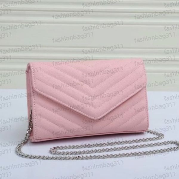 

Designer bag sac luxe handbag Envelope handbag Luxury Bags caviar leather small square bag women's crossbody bag chain bag mini bag black red white Shoulder bags, Color4