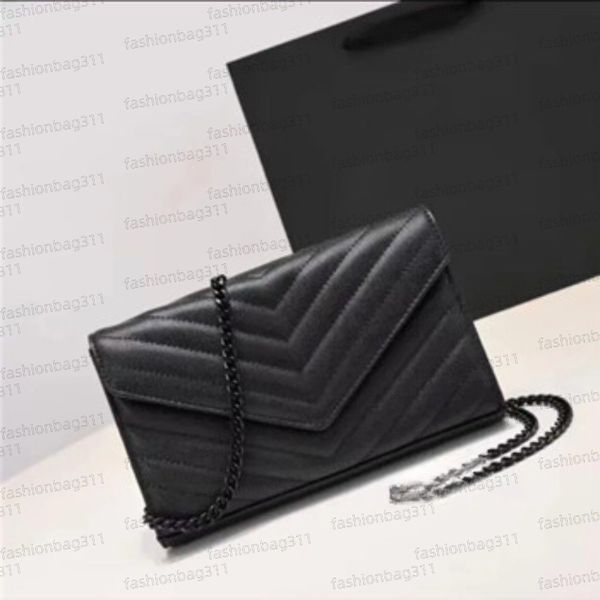 

Top quality Designer bag Envelope handbag Luxury Bags caviar leather small square bag women's crossbody bag chain bag mini bag black red white Shoulder bags, Color8