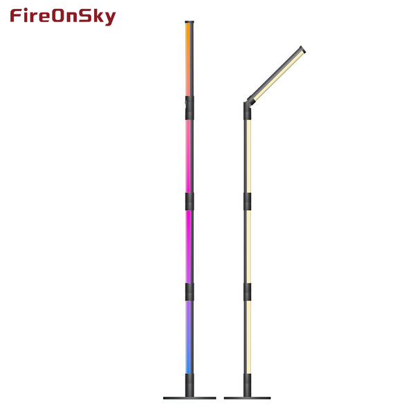 4-Segment Rotating Floor Lamp - Adjustable Angles for Home Ambiance Light 92 RGB LED beads 360 ° rotation-HCP205