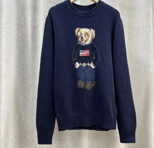 

Men's Sweaters Designer sweater Pony Men's Autumn and Winter Embroidered Sweater Knit Trendy Bear Knitted Jumper Top, R5
