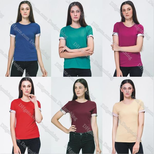 

Womens Designer T Shirt Diesele Color Top Slim Fit Fashion Base Shirt with Plaid Stripe Design Vintage Streetwear Casual Outfit Elegant Cute Trendy Women Clothing, Purple