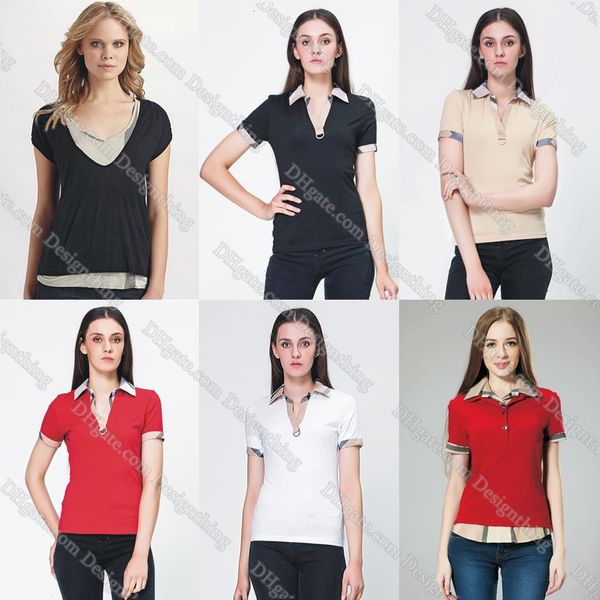 

Womens T Shirt Designer Slim Fit Diesele Color Plaid Stripe Base Shirt Asian Size Fashion Vintage Look Elegant Streetwear Cute Trendy Top for Women, Beige