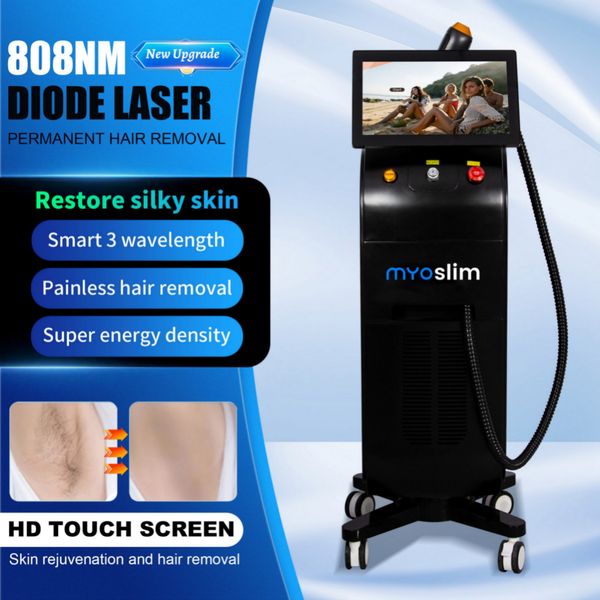 Diode Laser Hair Removal Machine Professional Man or Woman lasers Ice Pitanium 755nm 808nm 1064nm