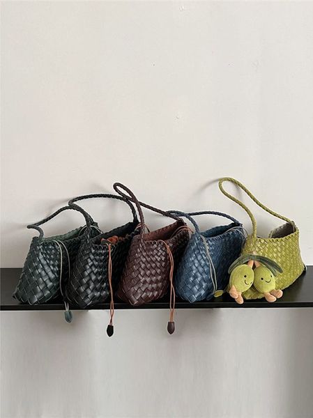 

Handmade woven leather armpit bag 2025 high-end and versatile retro handbag single shoulder mother and child bag, A10