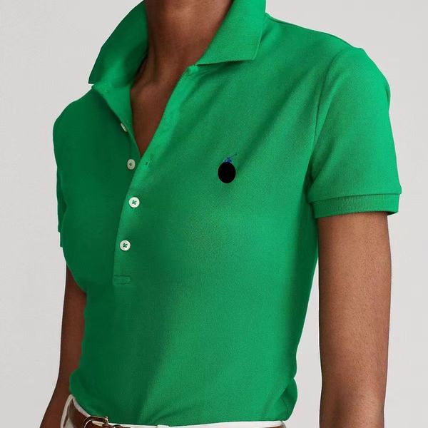 

Designer women's polo shirt short sleeved T-shirt casual slim fit small horse logo embroidery, A3