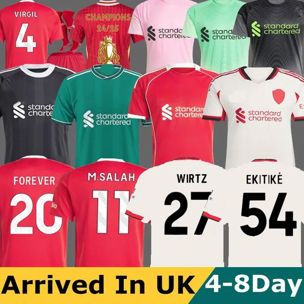 

2025 RedsMohamed Salah Darwin 24 25 26 Home Away Football FOREVER 20 Soccer Jersey Szoboszlai Robertson DIOGO J. WIRTZ 27 MAC ALLISTER Jones kids Kit FRIMPONG GERRARD, 25/26 pink goalkeeper adult