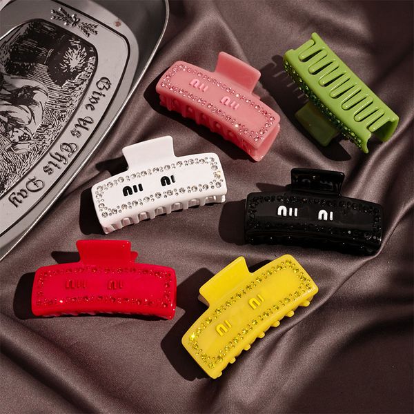 

Fashion Claw Clamp Shark Clamp Rhinestone Letter Hair Claws Special Letter Claw Clamp Clips Hair Accessories, Multi