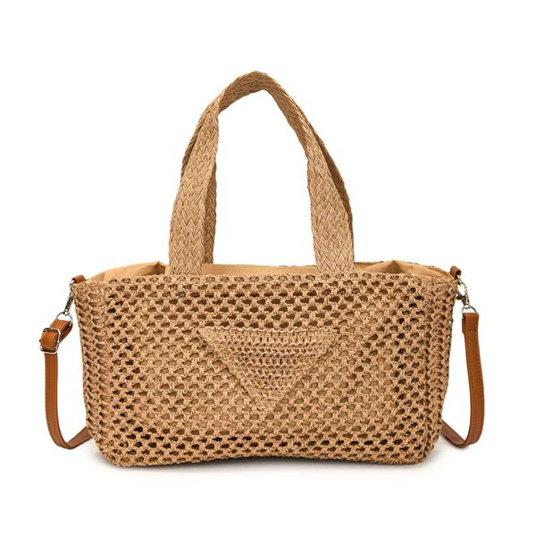 

Handbag tote bag fashionable casual woven bag new casual beach vacation bag premium texture women's bag, A2