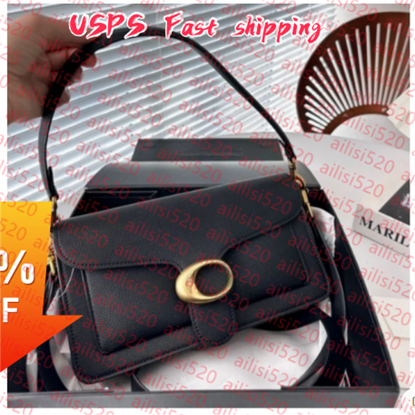 

Designer Bag tabby bag Luxury Tote Girls Fashion bag Womens Shoulder Bags Top Quality Solid Color Bag with Chain Fashion Bag Real Pickup Buckle Macaron small bag, Brown