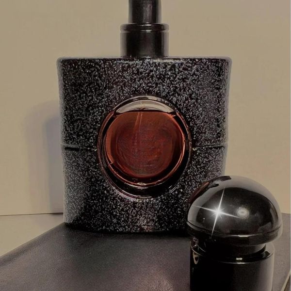 

Free Shipping Luxury Designer black OPIUM 100ml perfume eau de parfum over red glitter women parfum lasting smell lady girl woman fragrance spray