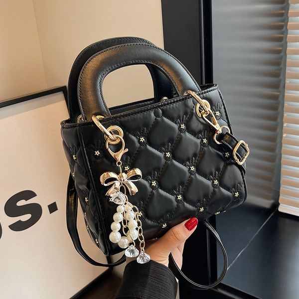 

Designer bag free shipping 2025 new fashion commuting Dia Lattice lady shoulder crossbody bag for womens, Gold