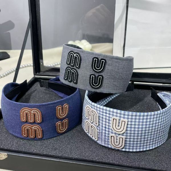 

Designer Headband Vintage Wide-brimmed Thicken Elastic Headband for Women Classic Letter Hair Accessories Street Fashion Headband High-quality
