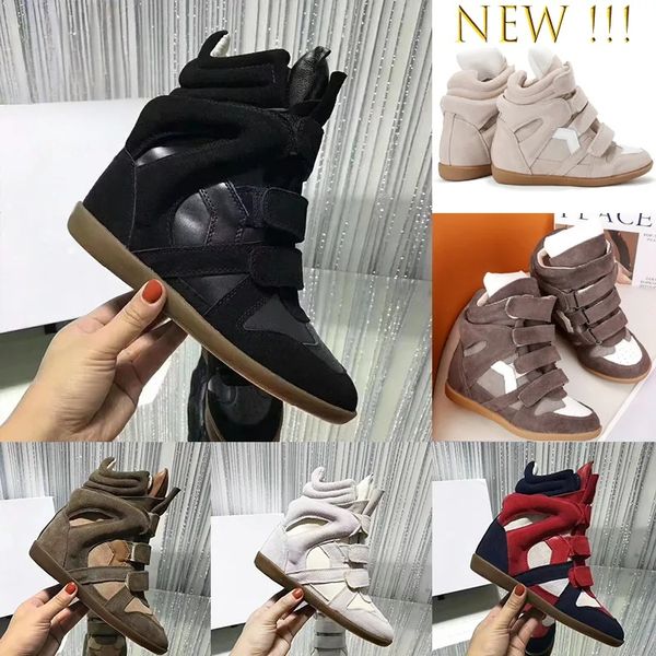

Boots boots designer boots woman sneakers genuine leather hook loop 6 cm heel marants real bekett suede wedge internal height increase boots winter boot fashion show, Is-c2