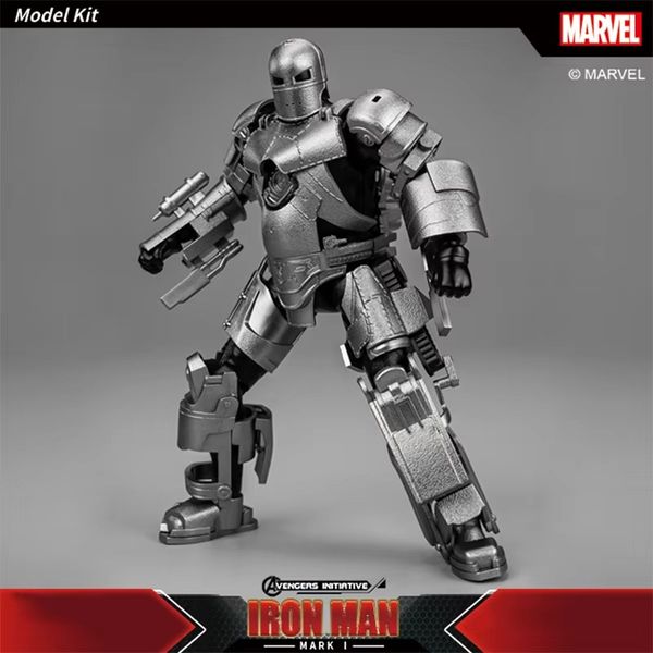 Action Figures Toy The Avengers Marvel Iron Man MK1 Fondjoy Assemble Toy First Generation Iron Man ABS Material 1/12 Action Figures Toy Birthday Gifts for Boys
