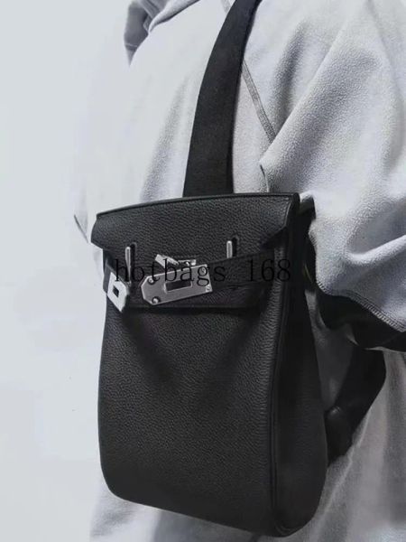HAC A DOS Togo Leather Messenger Bag Unisex Luxury Crossbody Shoulder Bag Genuine Leather Travel Purse