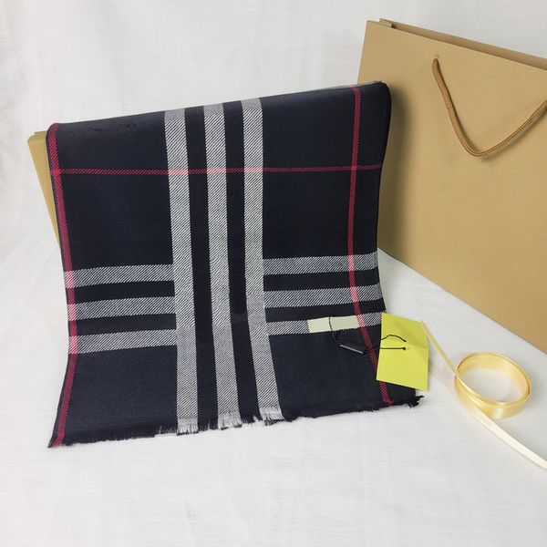 

Women Scarf silk Shawl Cashmere Check designer scarf for womens