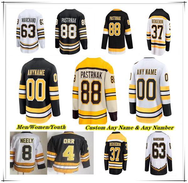 

David Pastrnak bruinss Hockey Jersey Pavel Zacha Charlie McAvoy Morgan Geekie Jeremy Swayman Elias Lindholm Michael Eyssimont Nikita Zadorov Bobby Orr Jeannot Kid, Men black style