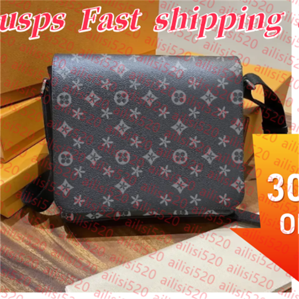 

Mens Shoulder Bags canvas leather Designers Messenger Bag Famous Trip Postman Classic Handbag Briefcase Crossbody Good quality Wallet, Grey