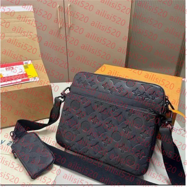 

Men Leather TRIO Luxurys Designer bags men 3pcs fashion trio outdoor Waistpacks Luxury Designers Bag Womens satchel mens Clutch handbag CrossBody Totes bumbag, 13#