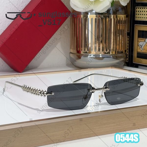 

Rectangular Sunglasses cat eye designer glasses for women sunglasses men rimless eyeglasses Euro american trend High Precision Seal Engraving Craft shades UV400