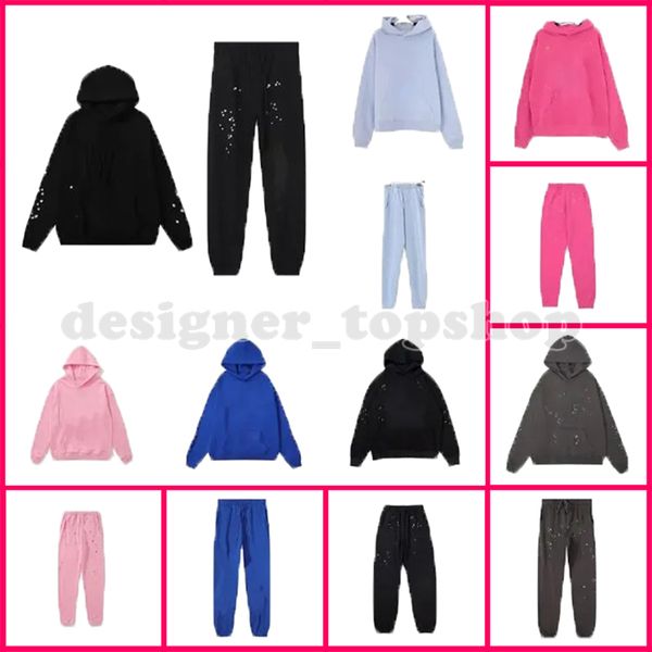 

designer mens fashion graphic hoodie and hight quality pants Stree puff print web hoodies Loose skin-friendly tracksuits Eur size -xl, Beige