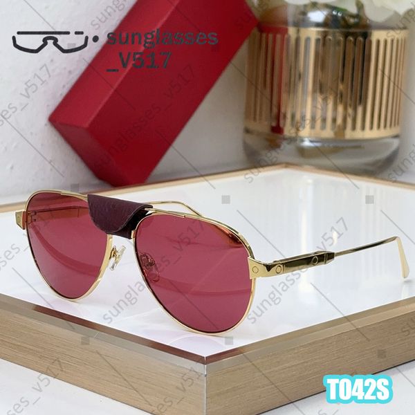

Classic Retro Sunglasses womens designer sunglasses sunglasses men toad glasses Euro american trend Leather buckle design metal Sunglasses UV400 Fashion Pieces