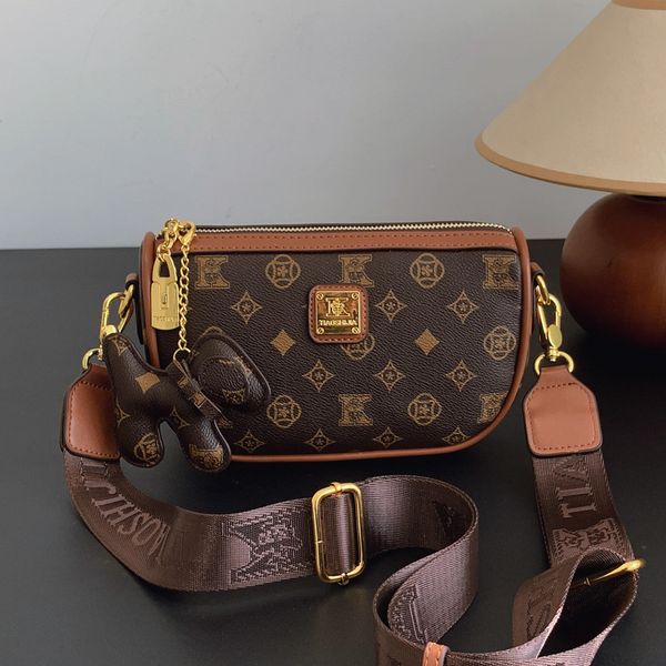 

Bag female fashion printed dumpling new retro temperament simple everything single shoulder crossbody bag 2025s hot, Brown