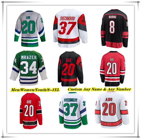 

Sebastian Aho Hockey Jersey Hurricaness Seth Jarvis Andrei Svechnikov Jackson Blake Taylor Hall 11 Staal Logan Stankoven Alexander Nikishin Nikolaj Ehlers Walker, Men black style