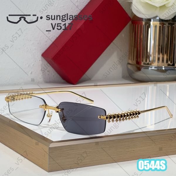

sunglasses for women frameless sunglasses glasses men Photochromic lenses Euro american trend New Double row rivet design High end craftsmanship Eyeglasses UV400