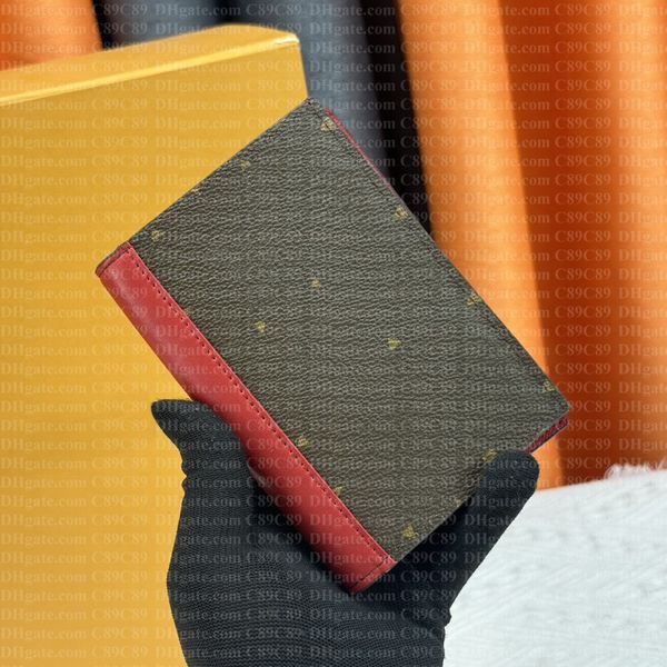 

Designer Passport Holders 10A High quality Classic Designer Card Holder PASSPORT COVER Fashion Brand Fashion Credit Couple Family Travel, Pink