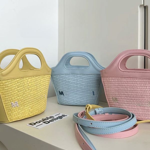 

Designer Bags Mini Basket Straw Bag Summer Small Bag Lafite Grass Handheld Shoulder Bags Cross Shoulder Women's Bag 278-6, Just paper box