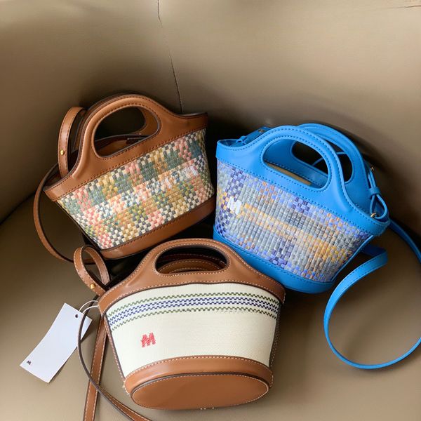 

Designer Bags Mini Basket Straw Bag Summer Small Bag Lafite Grass Handheld Shoulder Bags Cross Shoulder Women's Bag 278-3, Black