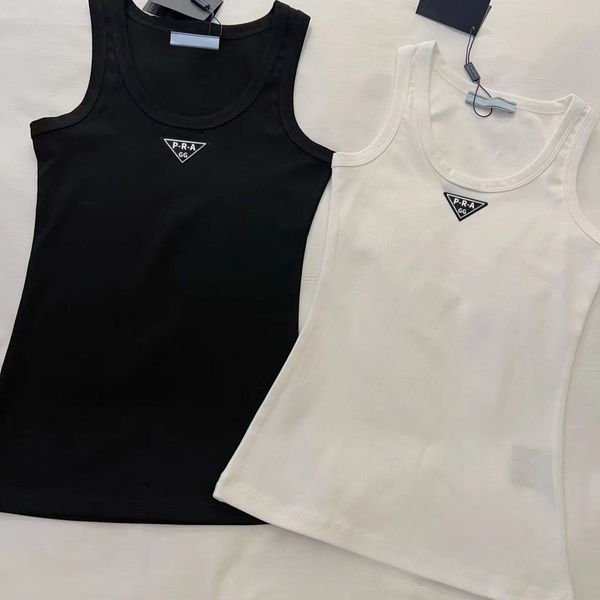 GG-P-R-A Luxury Design Women's Tanks Tees Camis Short Cotton Vest High Quality Fashion Casual Sleeveless Slim Fit Tank Tops Sexy backless T-shirt