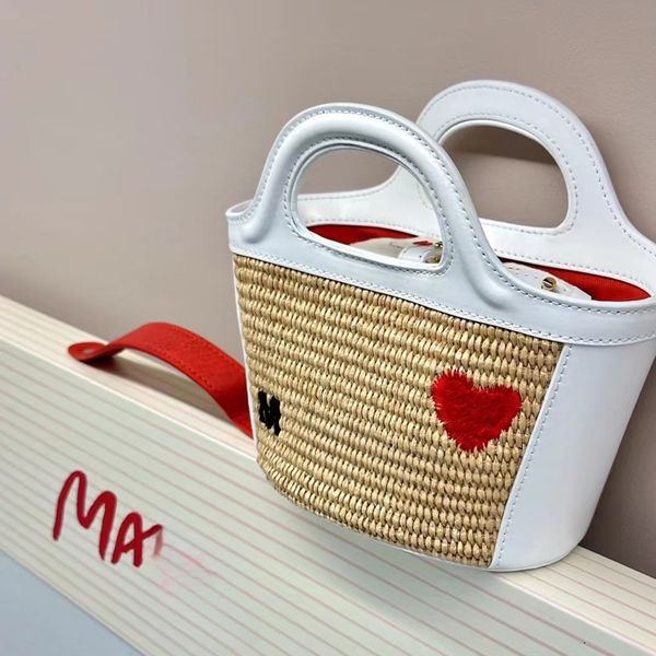 

Designer Bags Mini Basket Straw Bag Summer Small Bag Lafite Grass Handheld Shoulder Bags Cross Shoulder Women's Bag 278-5, Brown