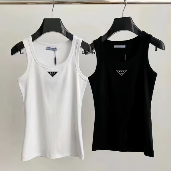 

Designer Tanks Camis Fashion Design Women' Tanks Camis Tops Summer Girls White Black Ribbed Cotton Camisole Lady Slim Knits Tees Sleeveless T Shirts Short Tees, Right brand#7