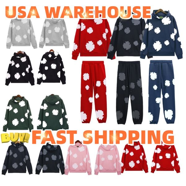 

hoodies designer Mens denim hoodie sweatshirts pullover hooded shorts designer for man and woman hip hop fashion sweatpants Cotton Wreath Sweatshirt Hip Hop Shorts, White