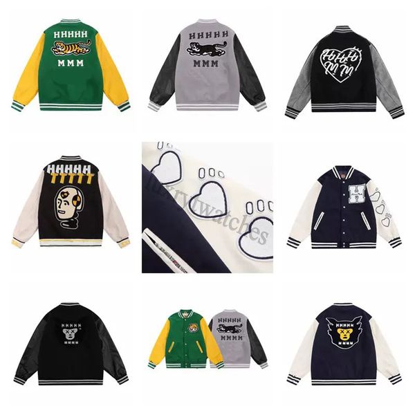 

Mens Designer jackets Women windbreaker varsity jacket Vintage Loose Long Baseball Hip Hop Harajuku Human Letter embroidery Streetwear Made Men Unisex Coats, No.13
