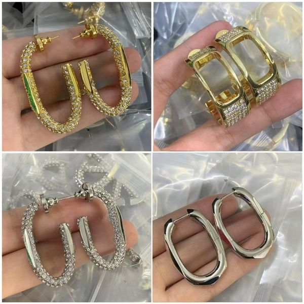 

Luxury Earrings Designer Ear Stud Women Letter Geometry Round Crystal Pearl Earrings Wedding Party Jewerlry